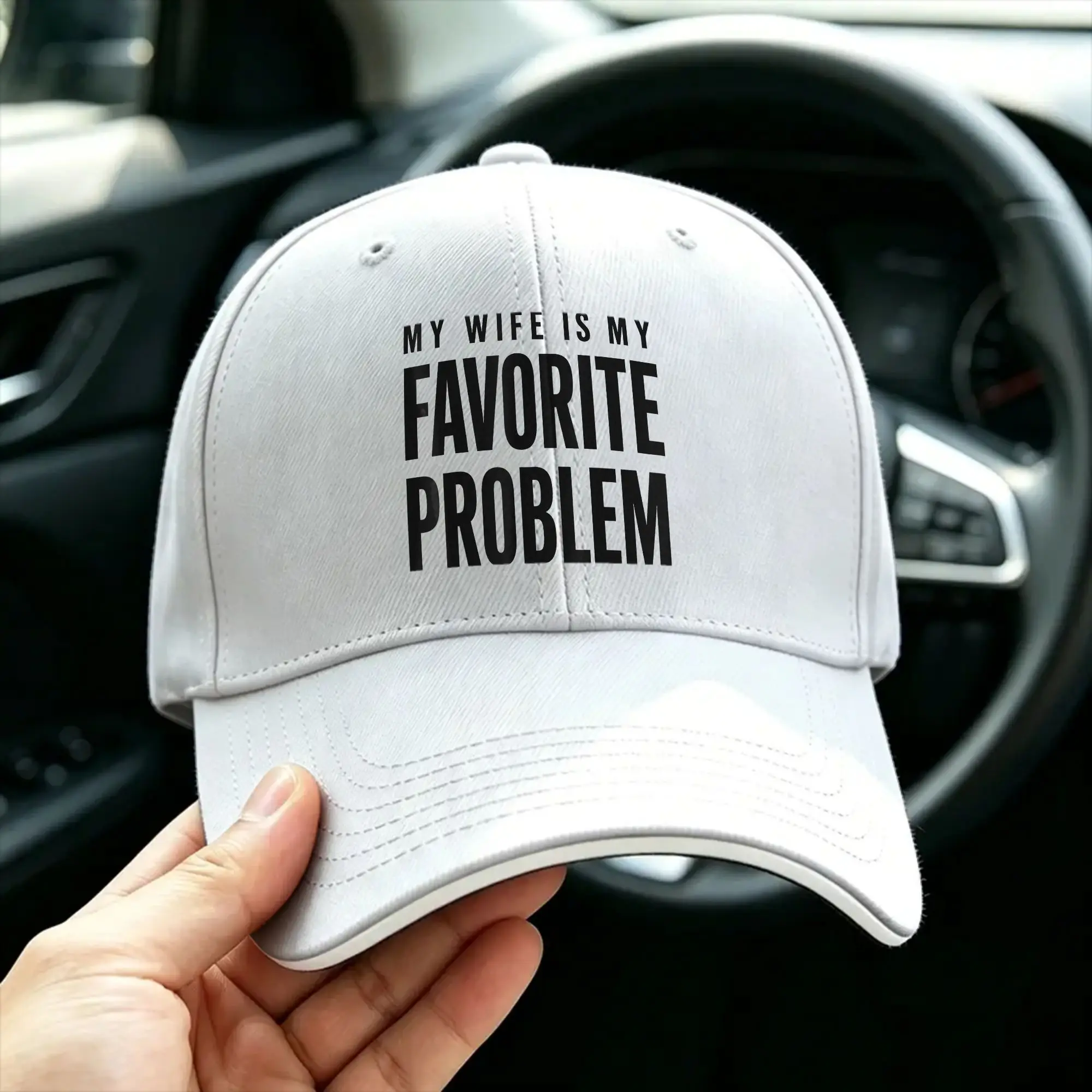 My Wife is My Favorite Problem Funny Sun Baseball Cap  Summer y2k Cute Trucker Hat For Female Male Outdoor Sports Baseball Caps