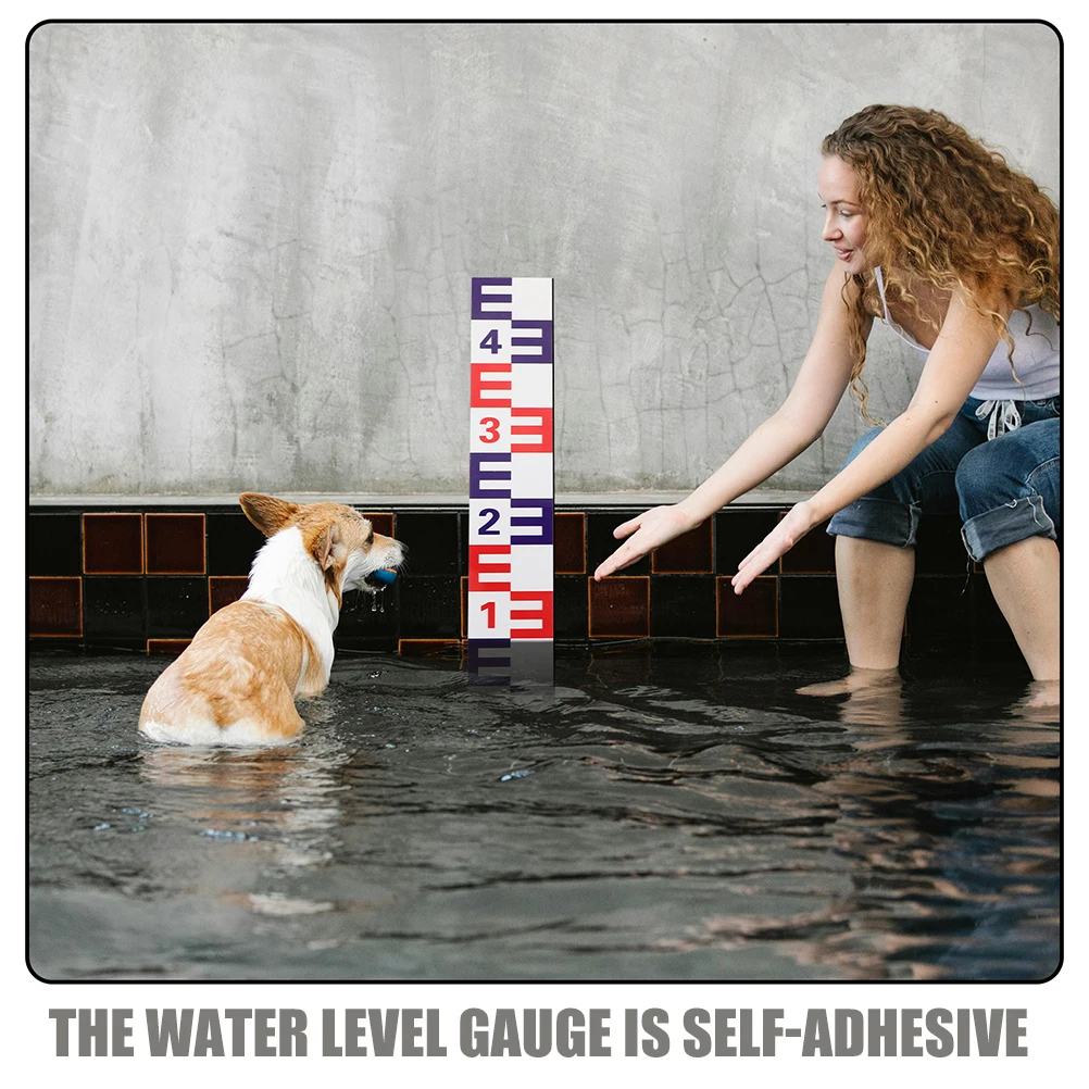 

Self-Adhesive Waterproof Reflective Water Level Gauge Sticker Pool Pond Lake Measuring Tool Marking Scale Indicator Reminder For