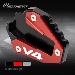 Motorcycle CNC Aluminium Kickstand Side Stand Pad For Ducati Multistrada V4 2020-2025 V4S 2020-2025 V4 Rally 2022-2026 Alloy Acc