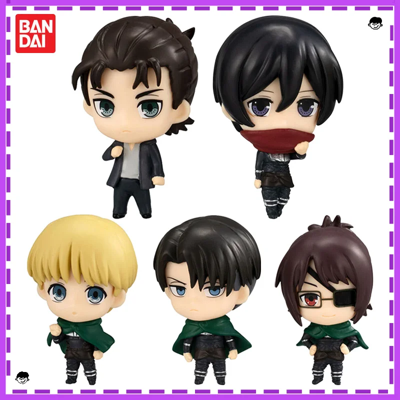 

BANAI Attack on Titan Sleep Doll capsule toys Levi Eren Mikasa Armin figure anime Brand new genuine In shelf