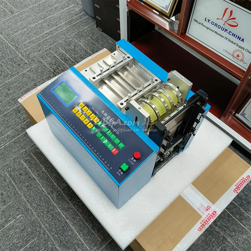 LY 100 Computerized Tube Cutting Machine  Automatic Tube Cutter, 220V, 0-100mm, PVC Heat Shrink Tubing, and Wire Rope Cutter