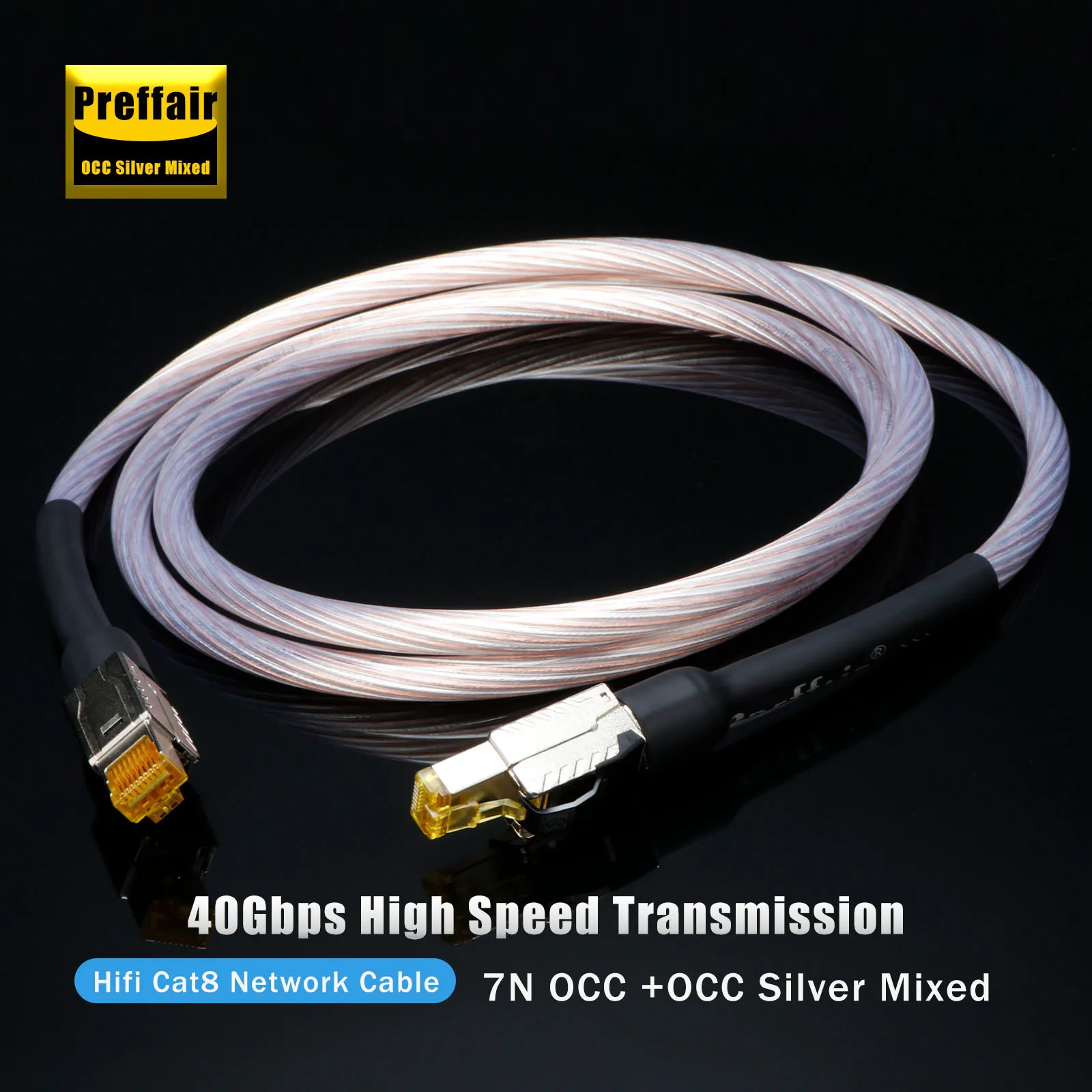 

CAT8 Ethernet Cable 40Gbps 2000MHz CAT 8 Networking High Speed Internet Lan Cord for PC Laptops PS5 4 Router RJ45 Cable