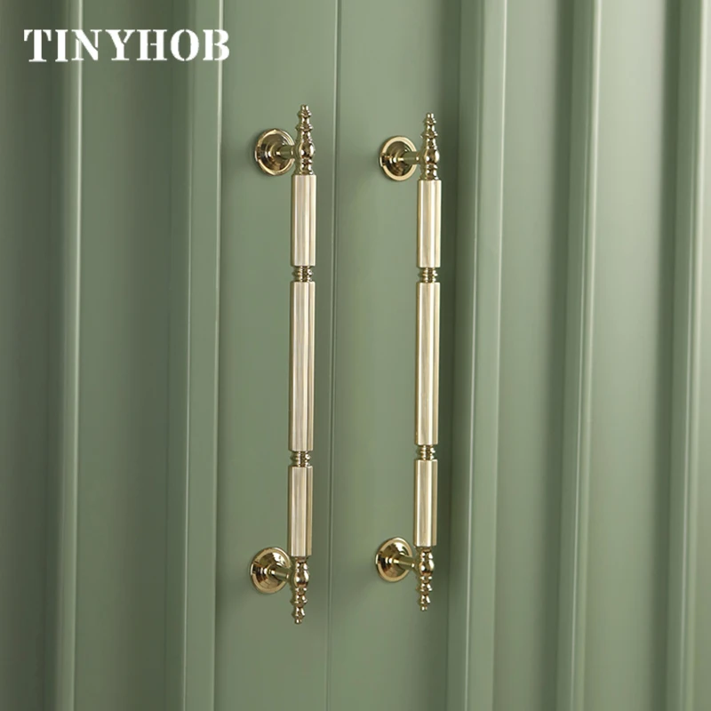 Vertical Texture /Shiny Gold  Kitchen Drawer Handles Bedroom Cupboard Cabinets Decor Door Knob Brass Furniture Hardware