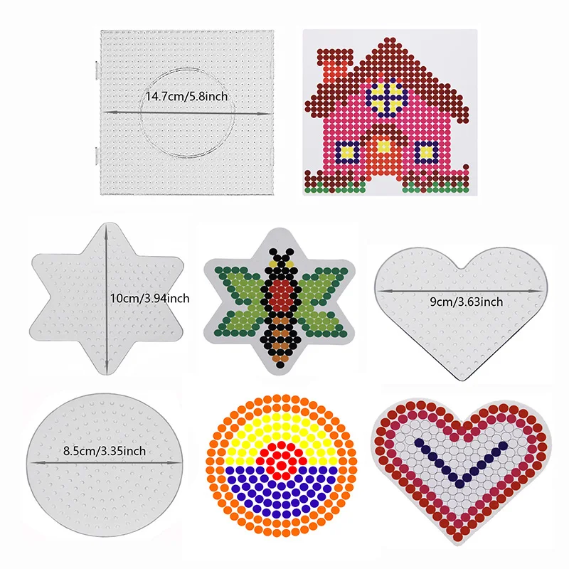 48 Colors 5mm Fuse Beads Kit Ironing Beads Pixel Art DIY Puzzle 3D Puzzles Toy Crafts Making Handmade Gift  Melting Beads Set