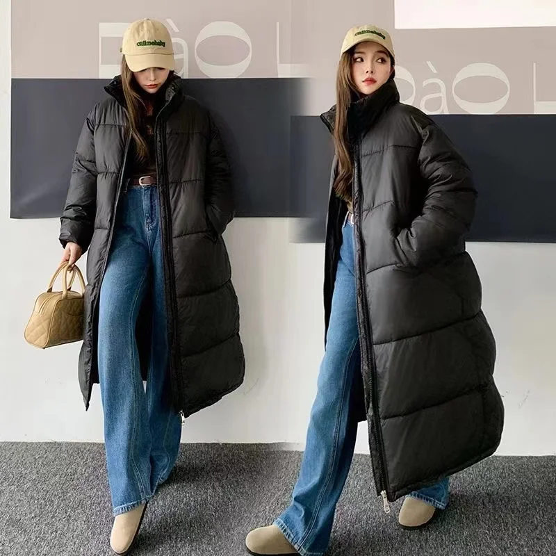 2024 New X-long Parkas Fashion Winter Jacket Women Casual Thick Down Cotton Winter Puffer Coat Windproof Warm Quilted Outwear