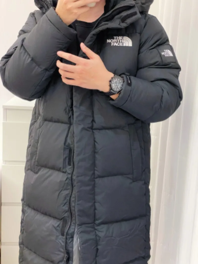 THE NORTH FACE FW23 Winter Keep Warm Logo Casual Warm Hooded Down Jacket Unisex Black
