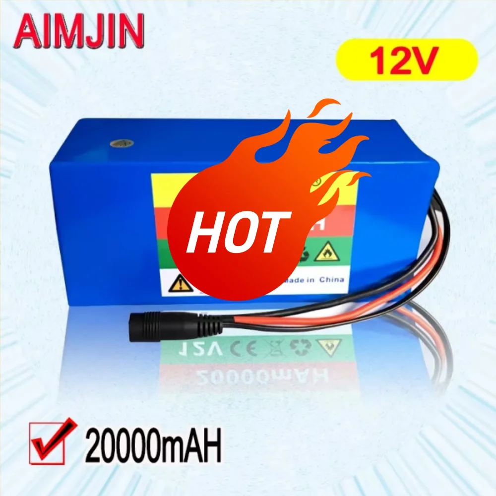 12V 20Ah 18650 Lithium Ion Rechargeable Battery Pack 3S8P Configuration with Protection Board 20000mAh High Capacity for Electro