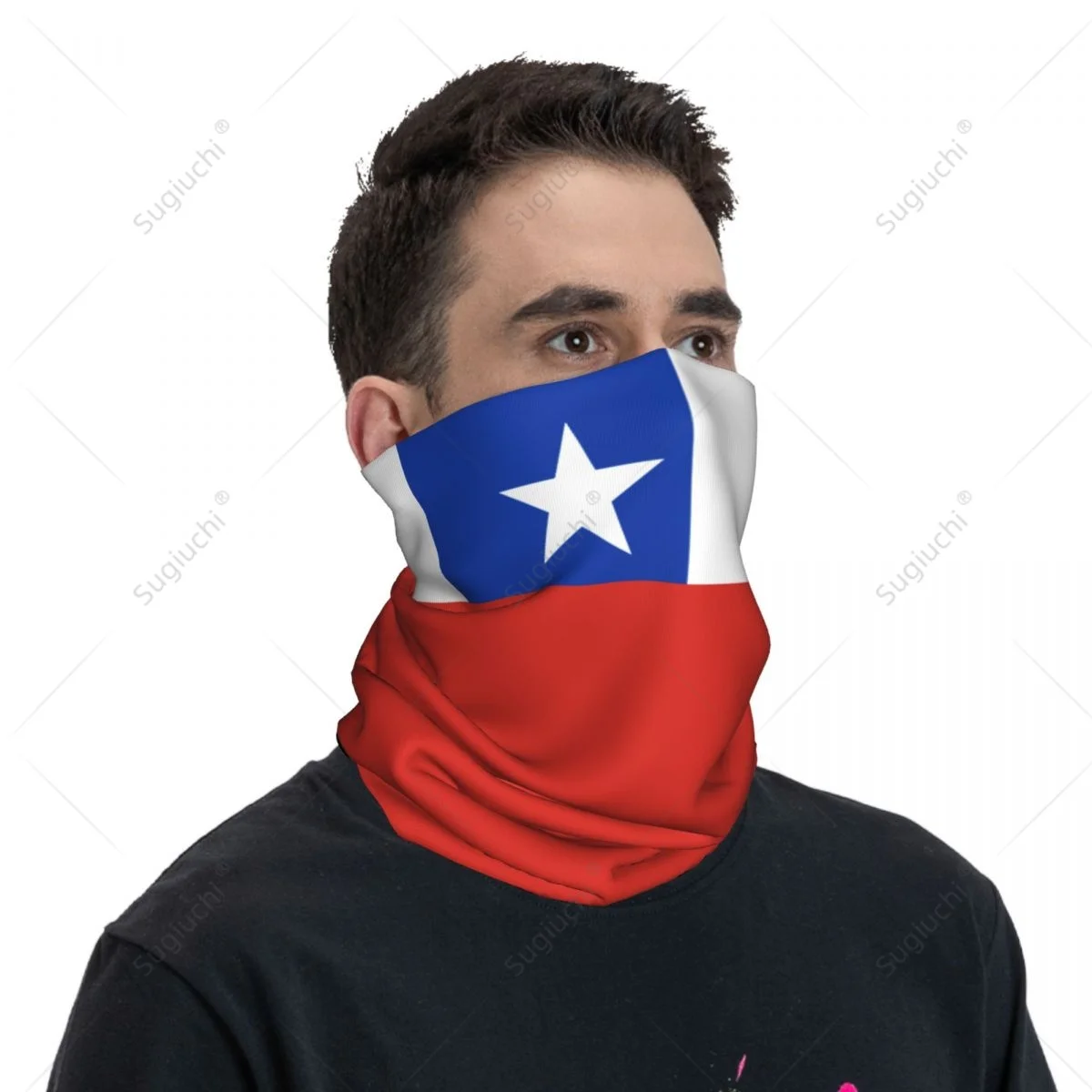 Unisex Chile Flag Neckerchief Scarf Neck Face Mask Scarves Neck Warmer Seamless Bandana Headwear Cycling Hiking