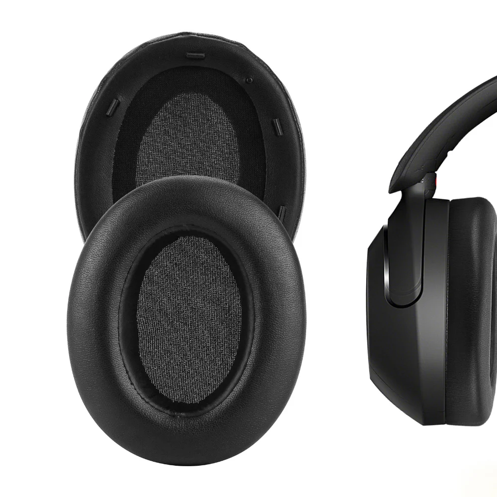 โฟมจำรูปหนังเทียมเปลี่ยนหูฟองน้ำหุ้ม Muffs หูฟังสำหรับ Sony WH-XB910N WH XB910หูฟัง