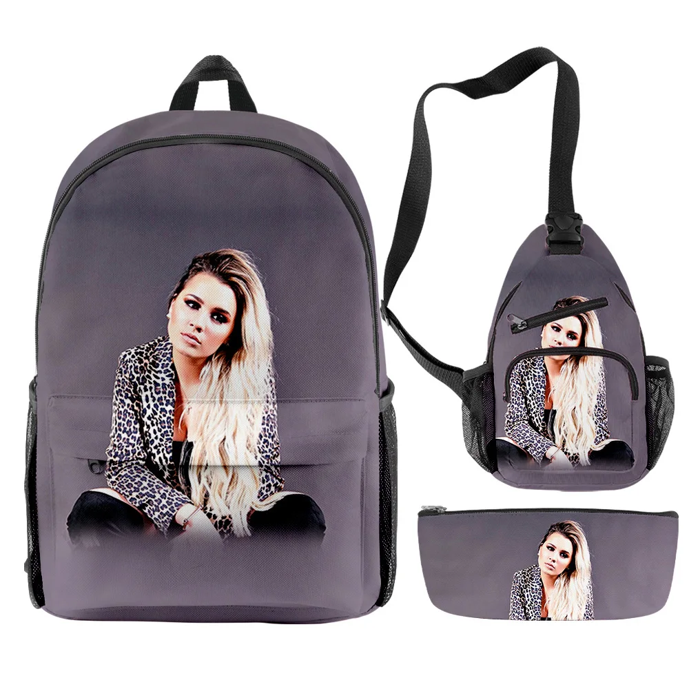 Cartoon Youthful Novelty Funny Gabby Barrett 3pcs/Set Backpack 3D Print Bookbag Laptop Daypack Backpacks Chest Bags Pencil Case