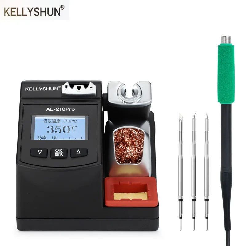 

Kellyshun AE-210pro Electric Mobile Phone Repairing Soldering Iron High Precision Digital Soldering Equipment Bga Rework Station