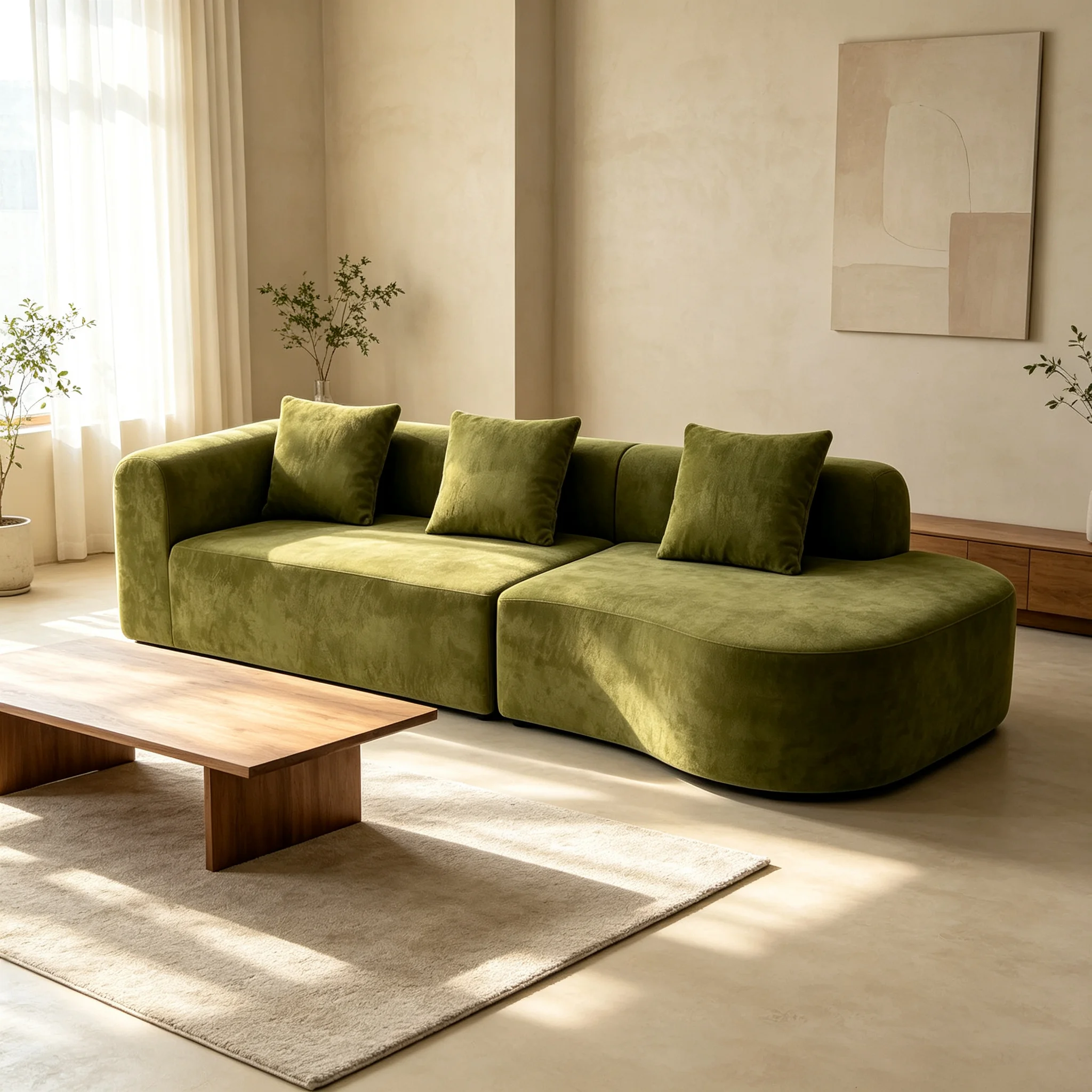 High Quality Vacuum Compressed Sofa Fabric Upholstered Living Room Couch Factory Direct Supply OEM Customizable