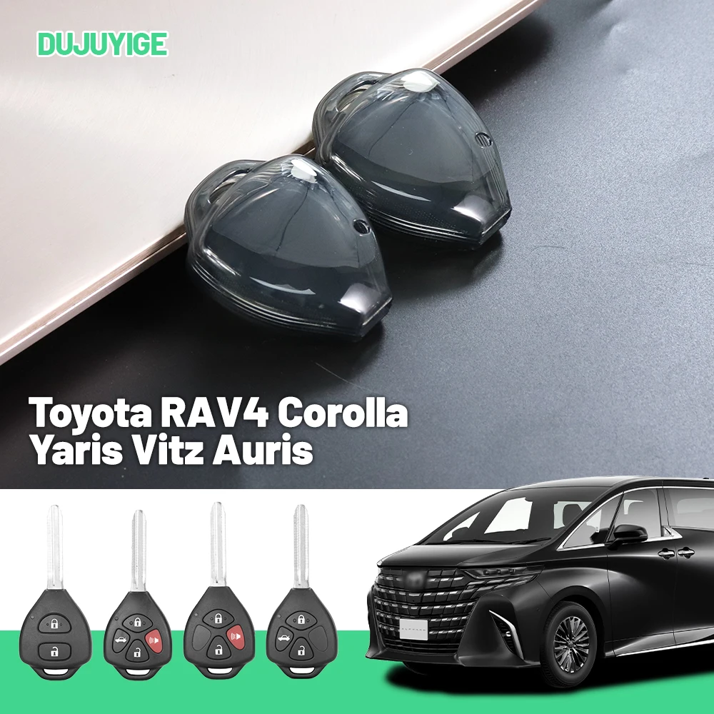 

Clear TPU Car Key Case For Toyota RAV4 Corolla Yaris Vitz Auris Camry Mark X Key Fob Cover Protector Shell Auto Accessories