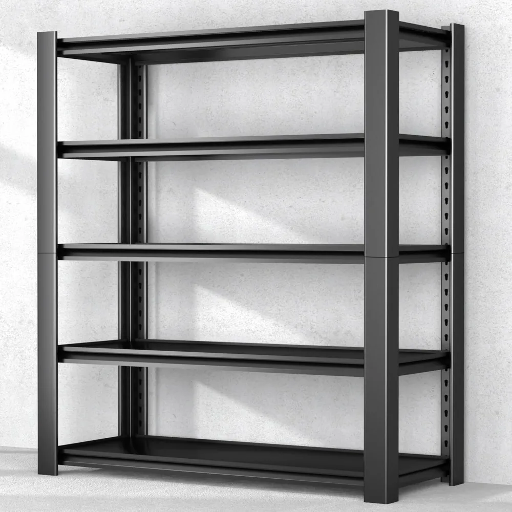 

5-Tier Garage Shelving Heavy Duty, 3000 LBS Capacity Metal Storage Rack 76" H x 60" W x 24" D, Adjustable Steel Shelves Unit for