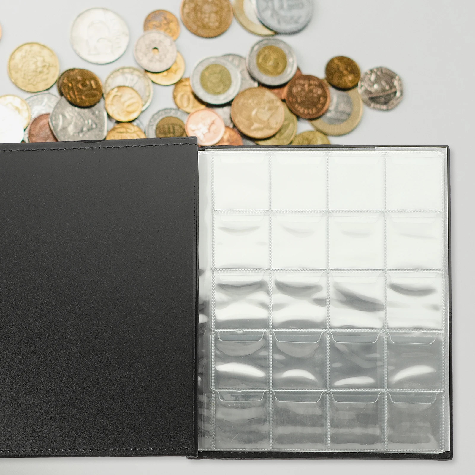 200-Pocket Coin Collection Album Book For Commemorative Coins Storage Organizer Case Pu Dustproof Scratch Resistant