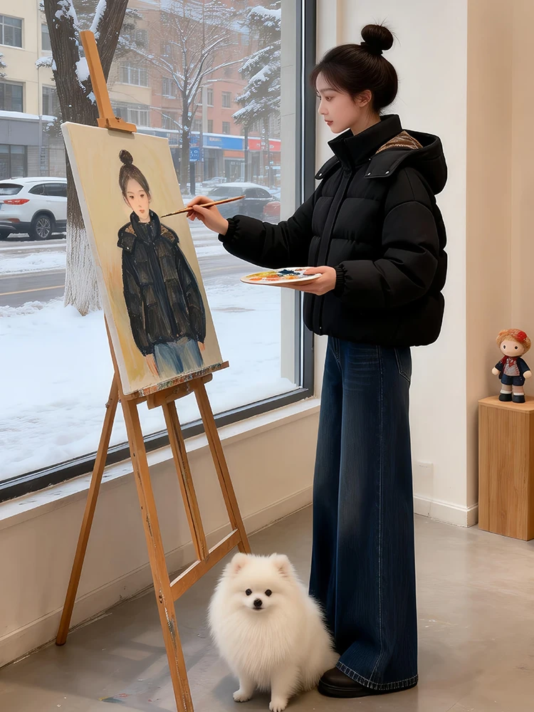 

Зимняя женская куртка на флисовой подкладке, утепленная, свободного кроя, в корейском стиле, на молнии