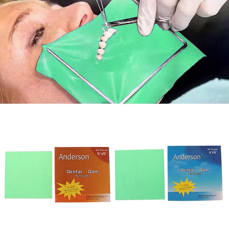 

36/52pcs Dental Rubber Dam Sheet Natural Latex Rubber Barrier Dams For Adults Teeth Whitening Dental Materials