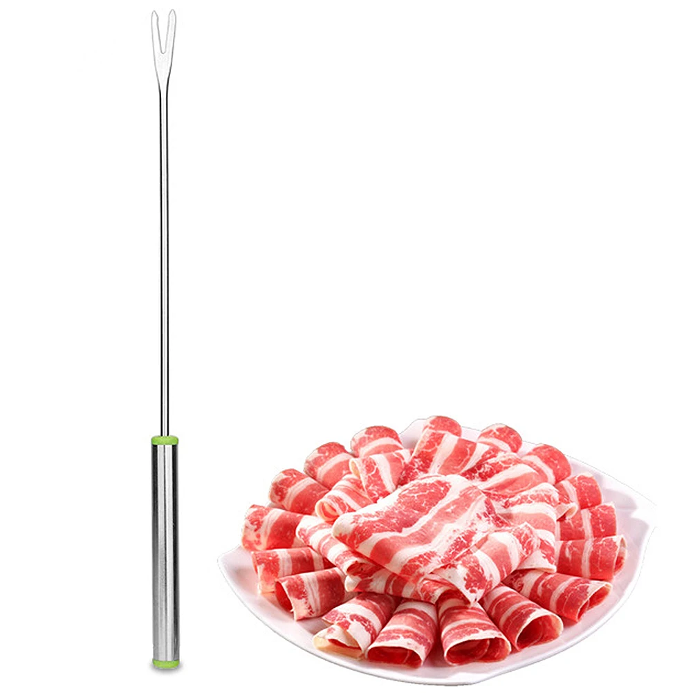 

5Pcs Stainless Steel Grill Forks Smooth Handle Easy Carry Baking Sticks Sausage Skewers for Outdoor Bbq Cooking