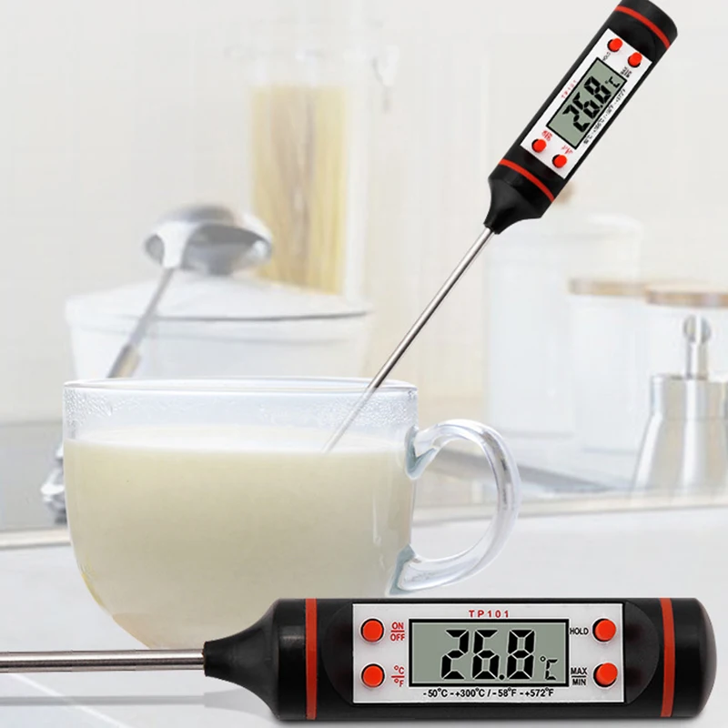 Professional Digital Kitchen Thermometer Barbecue Water Oil Cooking Meat Food Thermometers 304 Stainless Steel Probe Tools