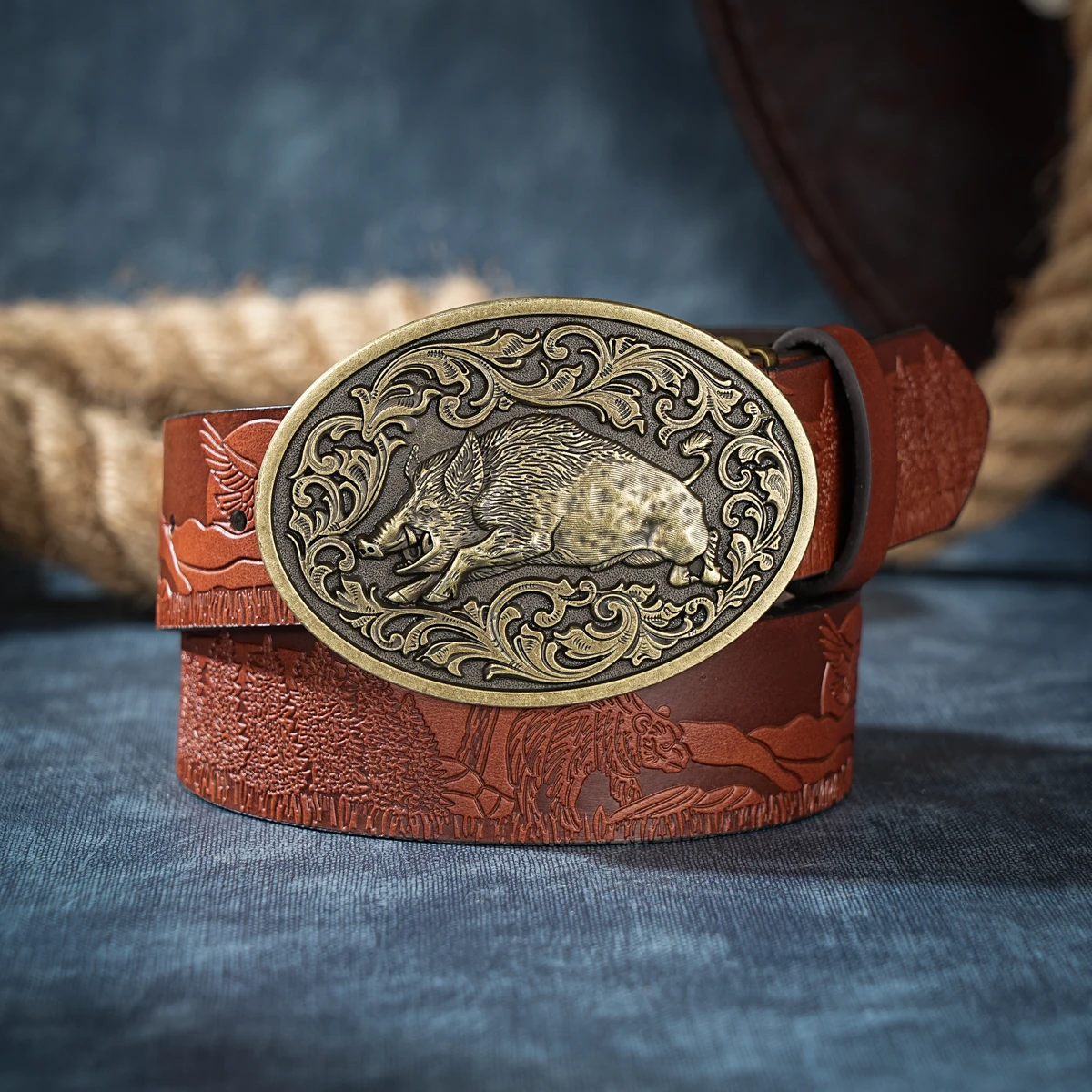 حزام كاجوال فردي ورجعي، إكسسوار ملابس على الطراز الغربي، إبزيم معدني، حزام PU، مناسب لكل من الرجال والنساء