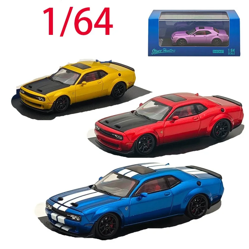 

SH литой под давлением масштаб 1/34, Dodge SRT Hellcat, имитация мышц, модель автомобиля из сплава, игрушки для мальчиков, подарок