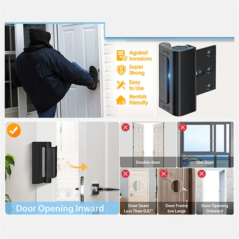 Home Security Door Lock Home Reinforcement Door Lock Device Lock Childproof Door Reinforcement Lock C