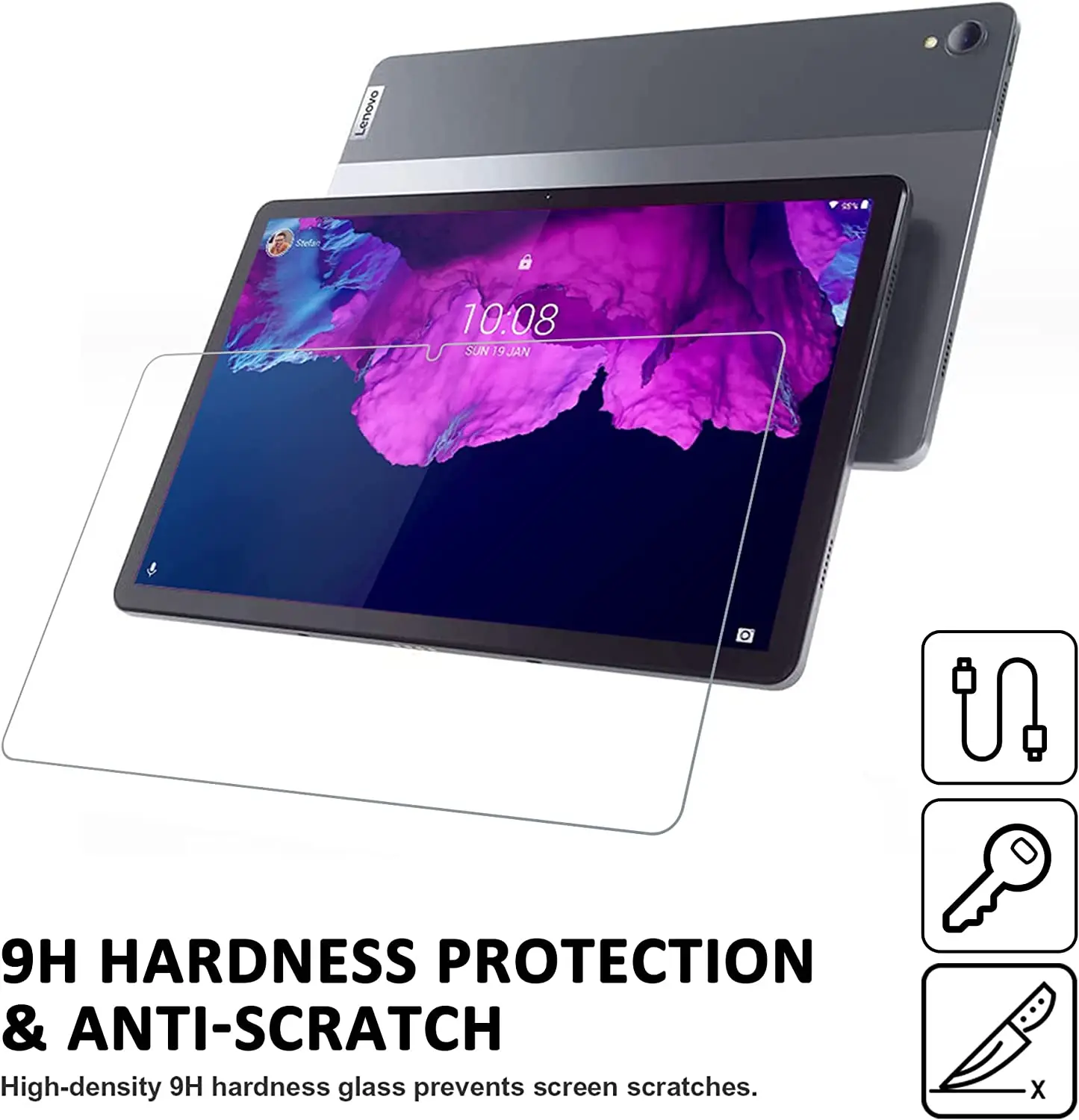 (3 sztuki) Szkło hartowane do tabletu Lenovo Tab P11 11 2021 TB-J606F TB-J606N TB-J606L Folia zabezpieczająca ekran