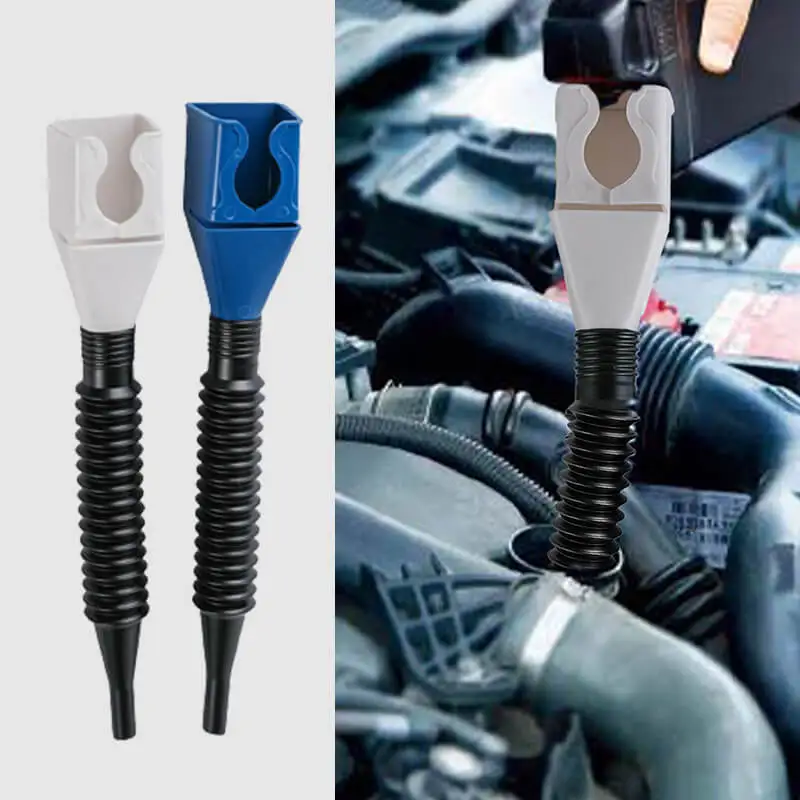 Flexible Draining Tool Snap Funnel Foldable Car Motorcycle Truck Oil Gasoline Filling Extension Pipe Hose Funnels Draining Tool