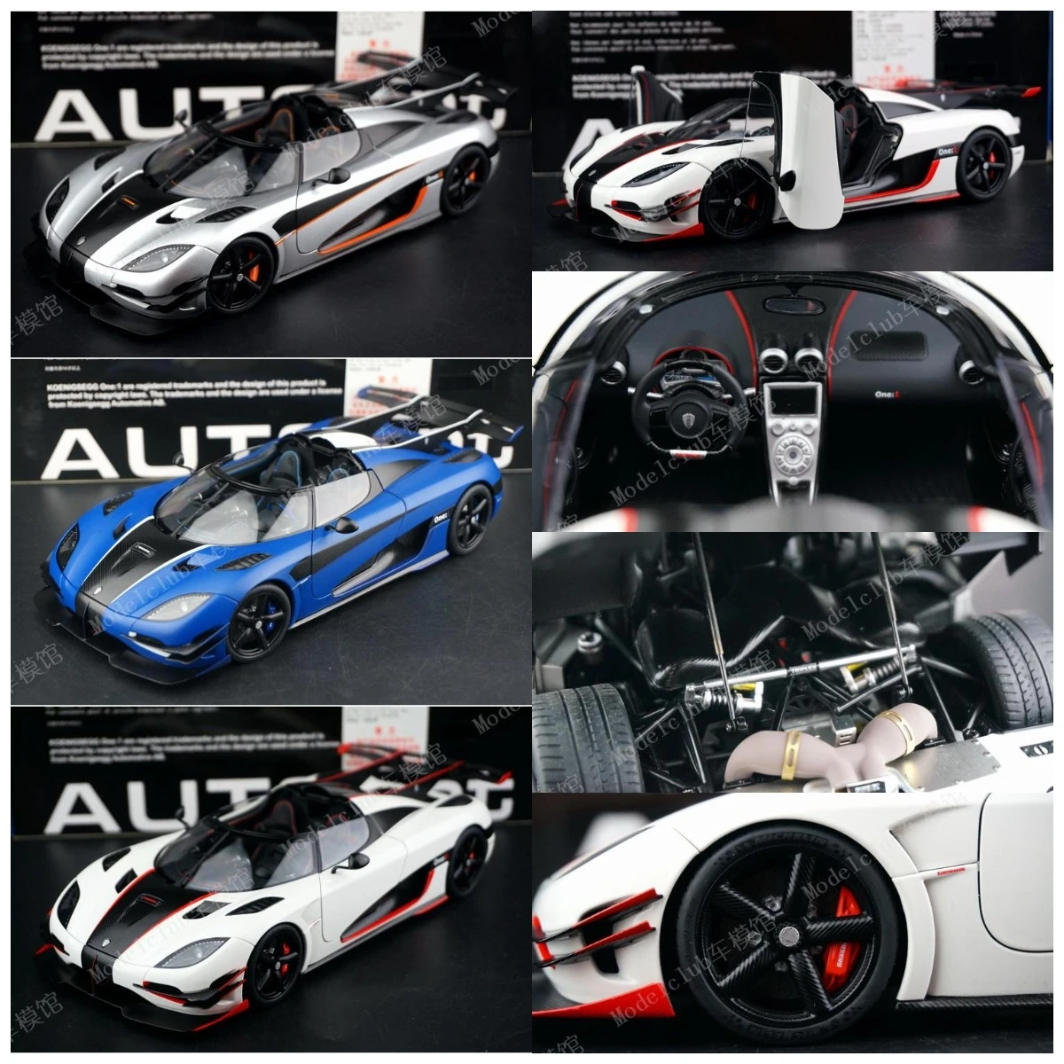 Autoart 1:18 One1 Simulation Limited Edition All Open Alloy Metal Static Car Model Toy Gift