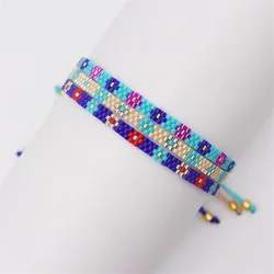 ZHONGVI Fashion Handmade Jewelry Daisy Flower Bracelet Multicolor Miyuki Seed Beaded Bracelets for Women Jewellery Wholesale