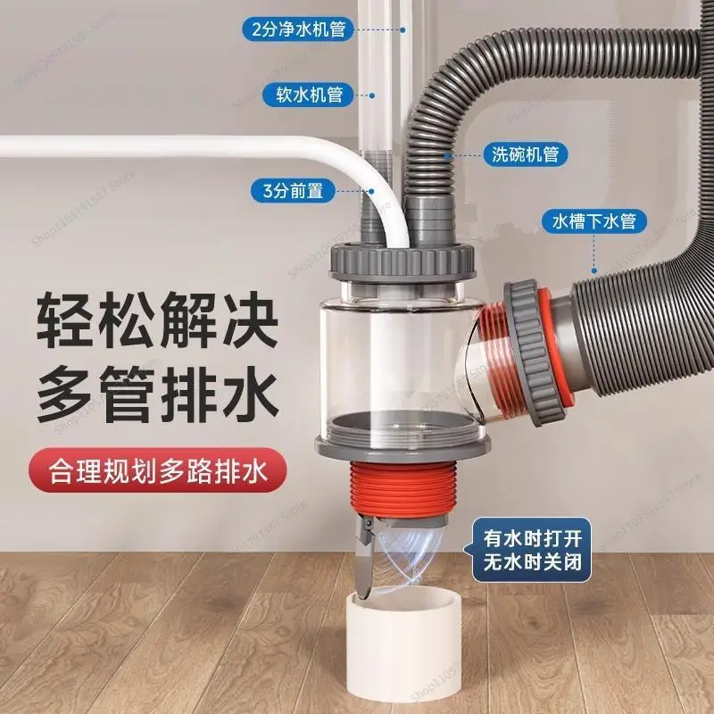 For The Kitchen Sewer Pipe, The Sealing Plug Has Ends To Prevent Odor From Returning. Sink Drain Pipe Is A Small Kitchen
