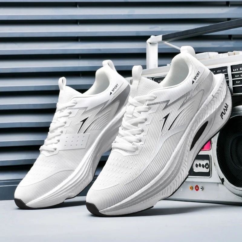 Men Running Shoes Carbon Board Marathon Sports Casual Shoes Breathable Lightweight Women's Comfortable Athletic Cushion Sneakers