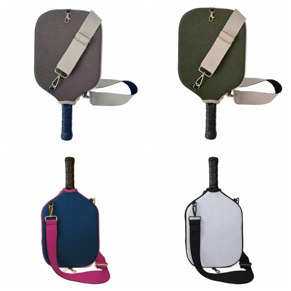 

Neoprene Pickleball Racket Sleeve Zipper Holder Single Shoulder Strap Pickleball Paddle Covers Dust Cover Zipper Design
