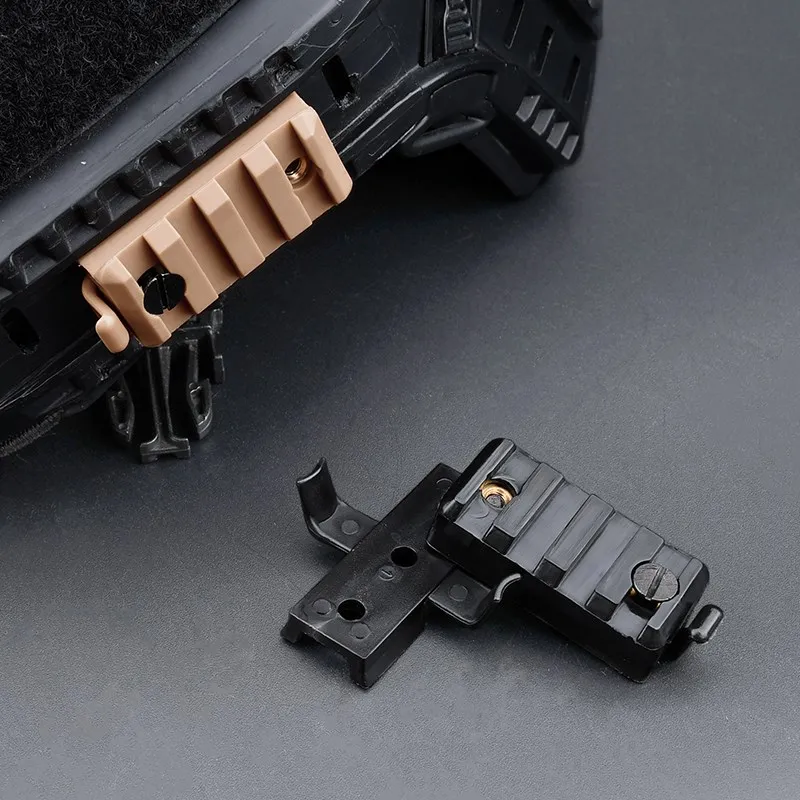 WADSN Helmet Side Rail Adapter 20mm Picatinny Rail Hunting Weapon Accessories M300 Scout Lamp M600 Flashlight Plastic Mount Base