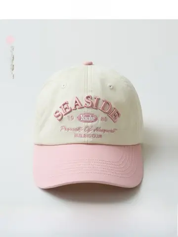 패션 야구 모자 SPAO 스타일 캐주얼 여름 패션 자수 알파벳 신상 컬러 블록 야구 모자 모자 캡 모자 야구 모자