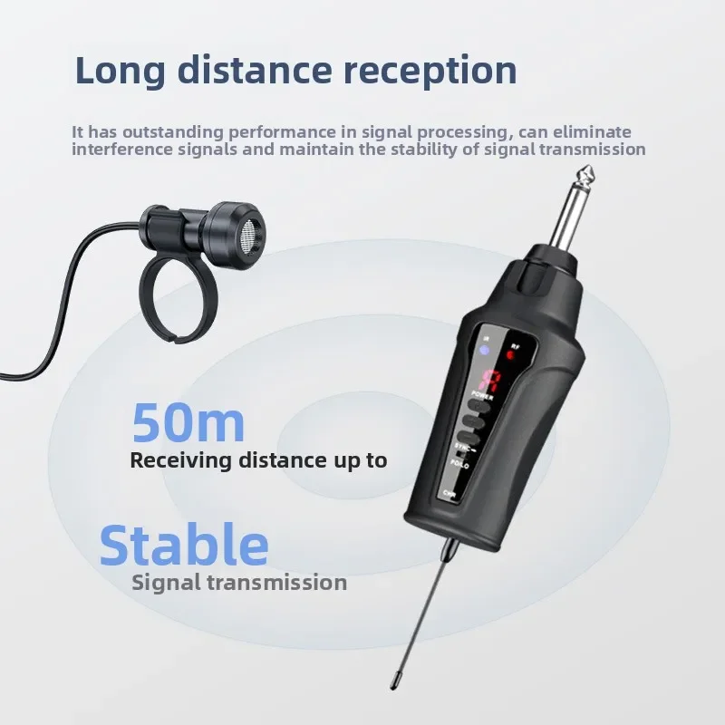 HT-5 harmonica gourd silk special wireless microphone 50 meters stage performance microphone