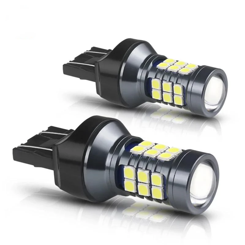 conduziu os bulbos 7440 wy21w w21w 7443 w21 5w 3030smd brilhante super luz alternativa reversa para o sinal do carro t20 01