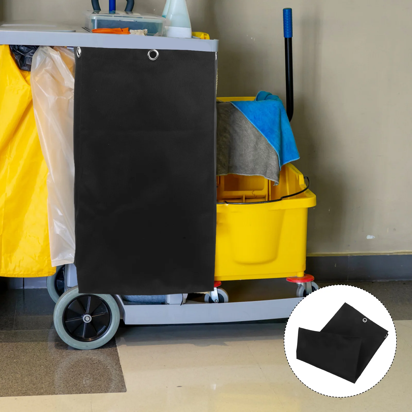

Large Capacity Housekeeping Cart Bag Oxford Cloth Waterproof Utility Side Storage Organizer Replacement Trolley Bag