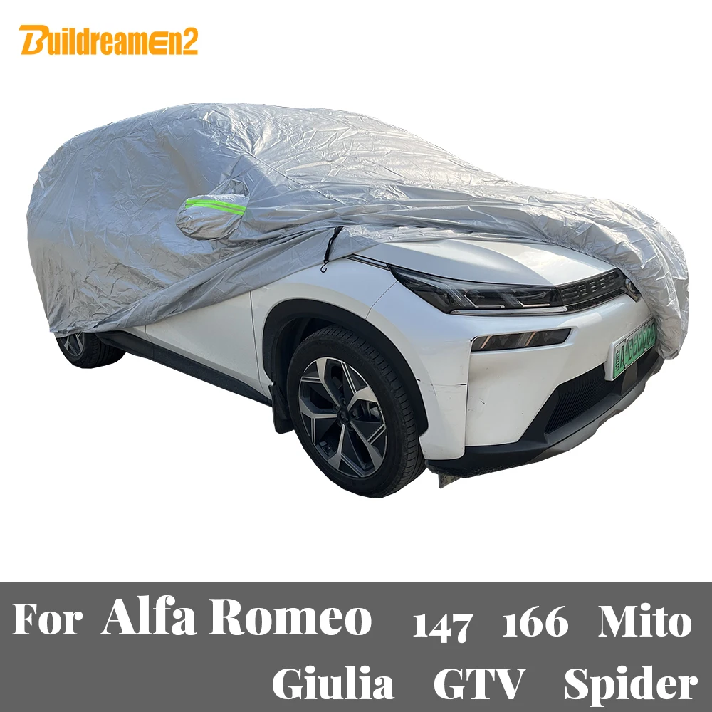 Car Cover Indoor Anti-UV Sun Snow Rain Wind Fog Dust Resistant Auto Cover For Alfa Romeo 147 166 Mito Giulia Spider GTV Brera