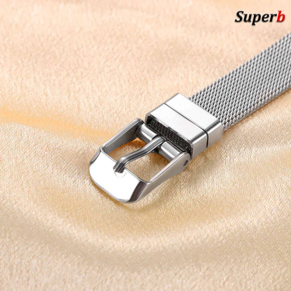 Street Wear Titanium Steel Personality Unisex Wrist Accessories Mesh Watch Strap Bracelet Korean Style Bracelet Hand Ring