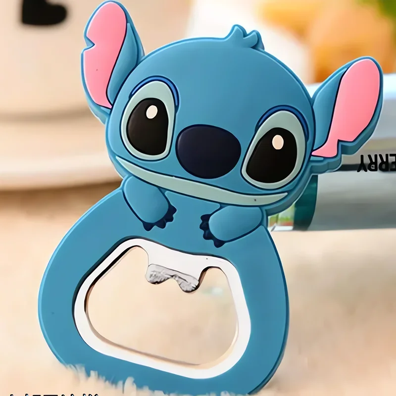 Kawaii Disney Stitch Bottle Opener Lilo & Stitch Peripheral Fridge Magnet Cartoon Multifunctional Beer Bottle Opener