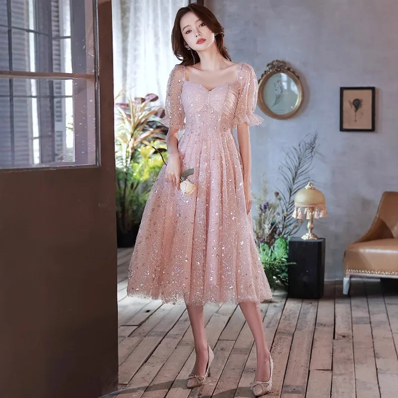 oversized-evening-gown-host's-annual-meeting-slimming-down-coming-of-age-ceremony-banquet-temperament-bridesmaids-stunning