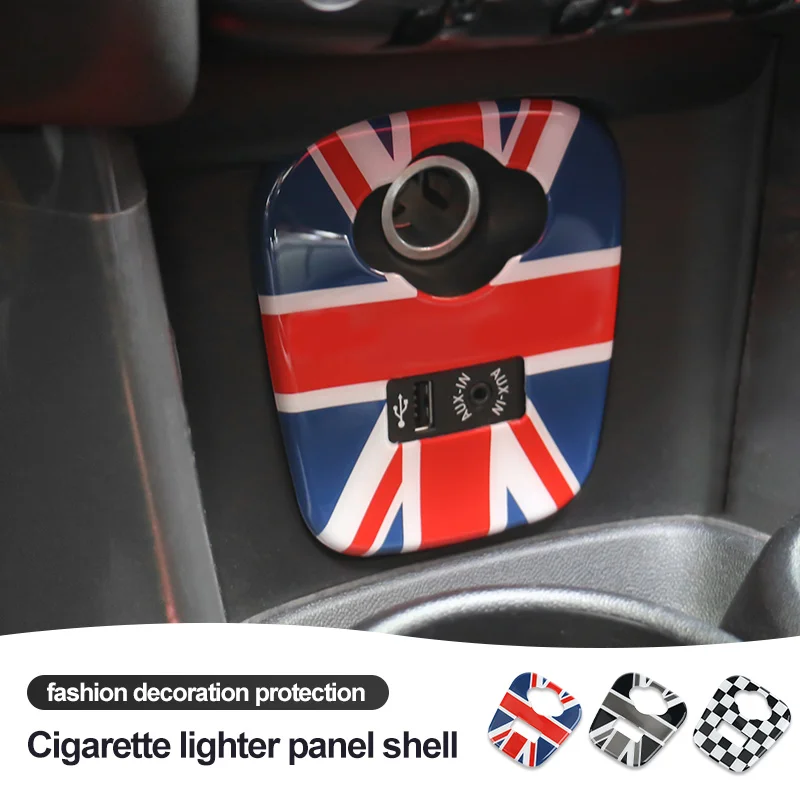 

Car cigar lighter USB Panel Sticker ABS Plastic For M Coope r 1 F 55 F 56 cigar lighter Panel Sticker Car Styling Interior