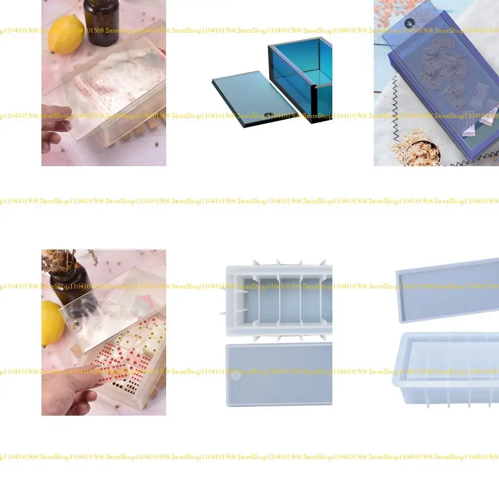 

15YC Handmade Jewelry Holder Silicone Mold Chess Tissues Napkin Storage for Case UV Resin Mold Jewelry Box Casting Epoxy Mold