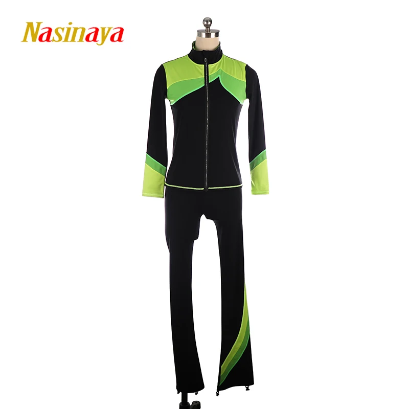 

Women's Artistic Gymnastics Figure Skating Competition Training Suit, Jacket and Pants, Zippered Colorful Dance Suit