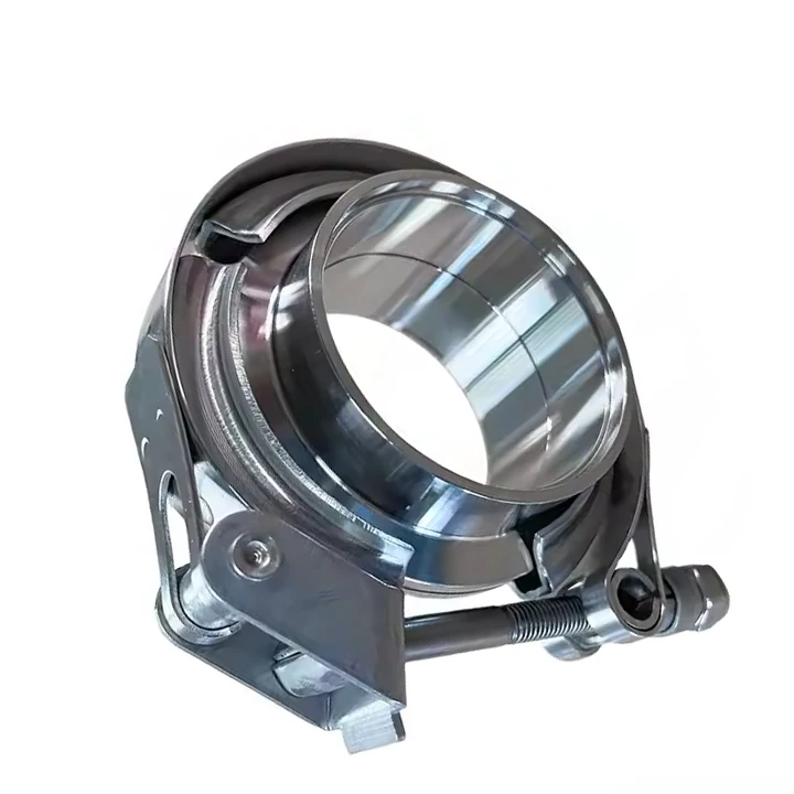 

JTLD 1.5\" to 6\" Stainless Steel 304 Exhaust Hose Clamp System Quick Release Standard V Band Clamp 2 Flanges Inch Measurement