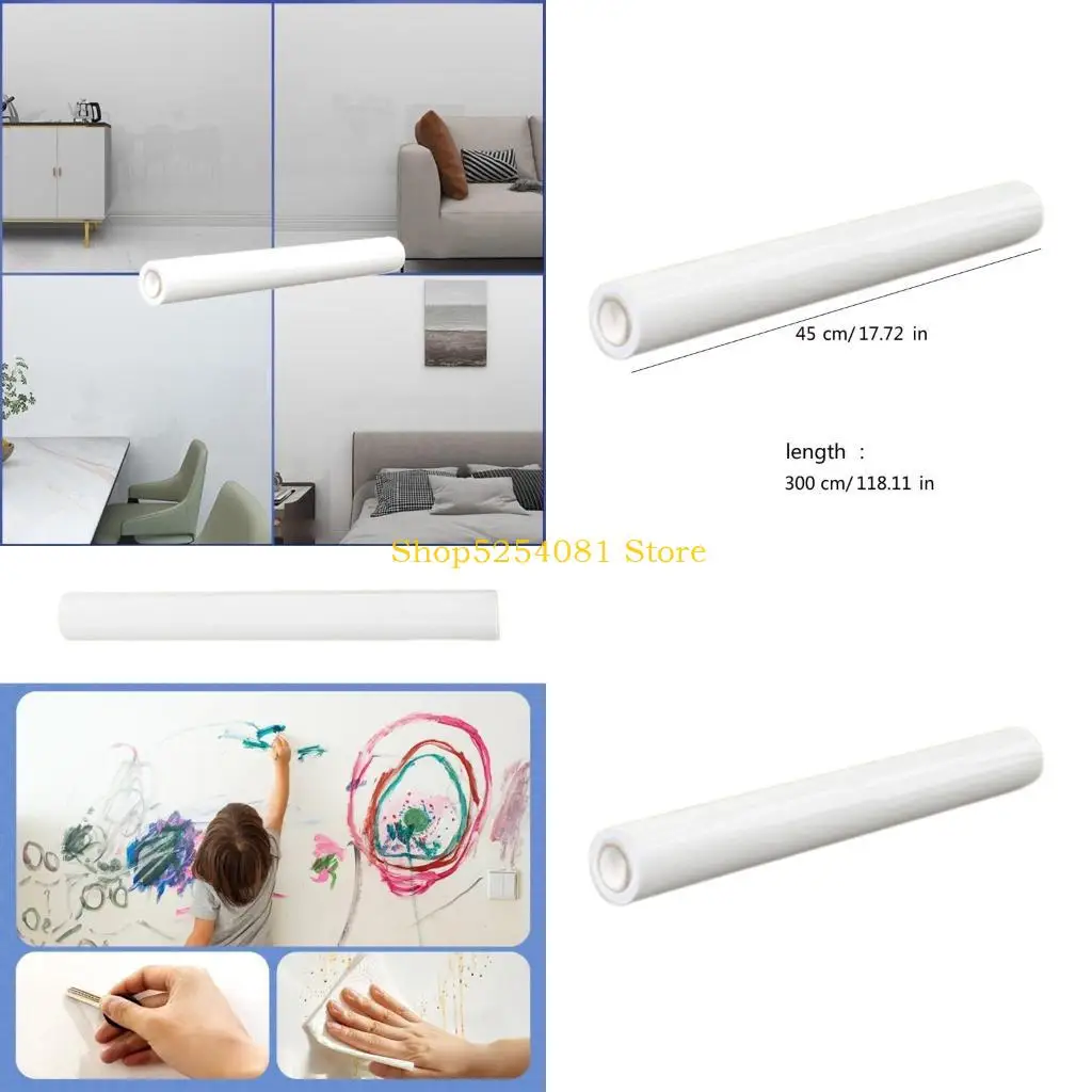 AXYC Easy Application Electrostatic Clear Wall Protective Film Plastic Removable Contact Paper Roll for Wall and Furniture