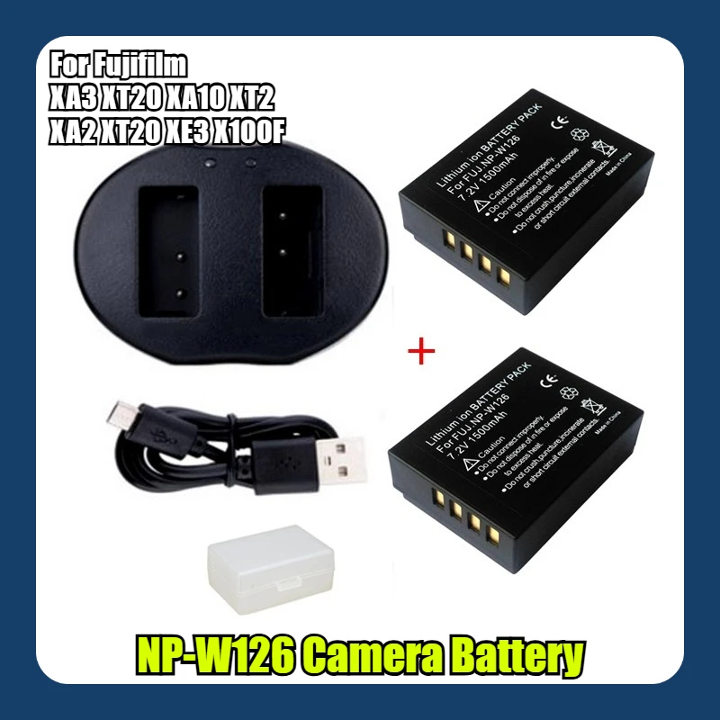 

NP-W126 Camera Battery 7.2V 1500mAh for Fujifilm XA3 XT20 XA10 XT2 XA2 XT20 XE3 X100F