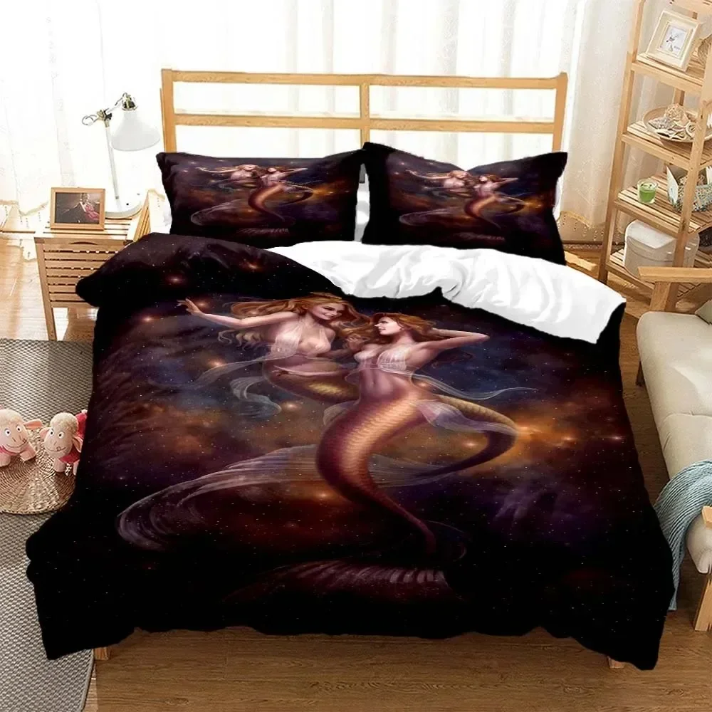 

Zodiac Mermaid Digital Print Polyester Bedding Sets Child Kids Covers Boys Bed Linen Set for Teens bedding set