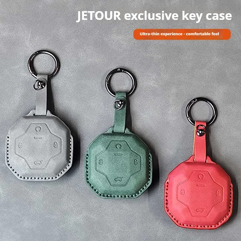Car Key Case Bag Remote Control Protection Cover For Chery Jetour T2 Traveler 2023 2024 Fob 4 Buttons Buckle Durable Accessories
